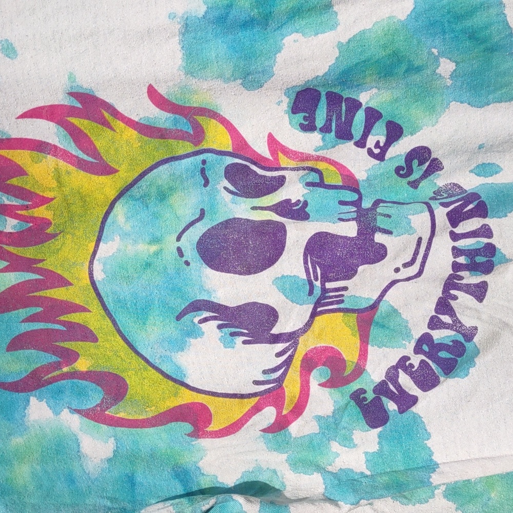 Psychedelic Tie-dye Skull Shirt